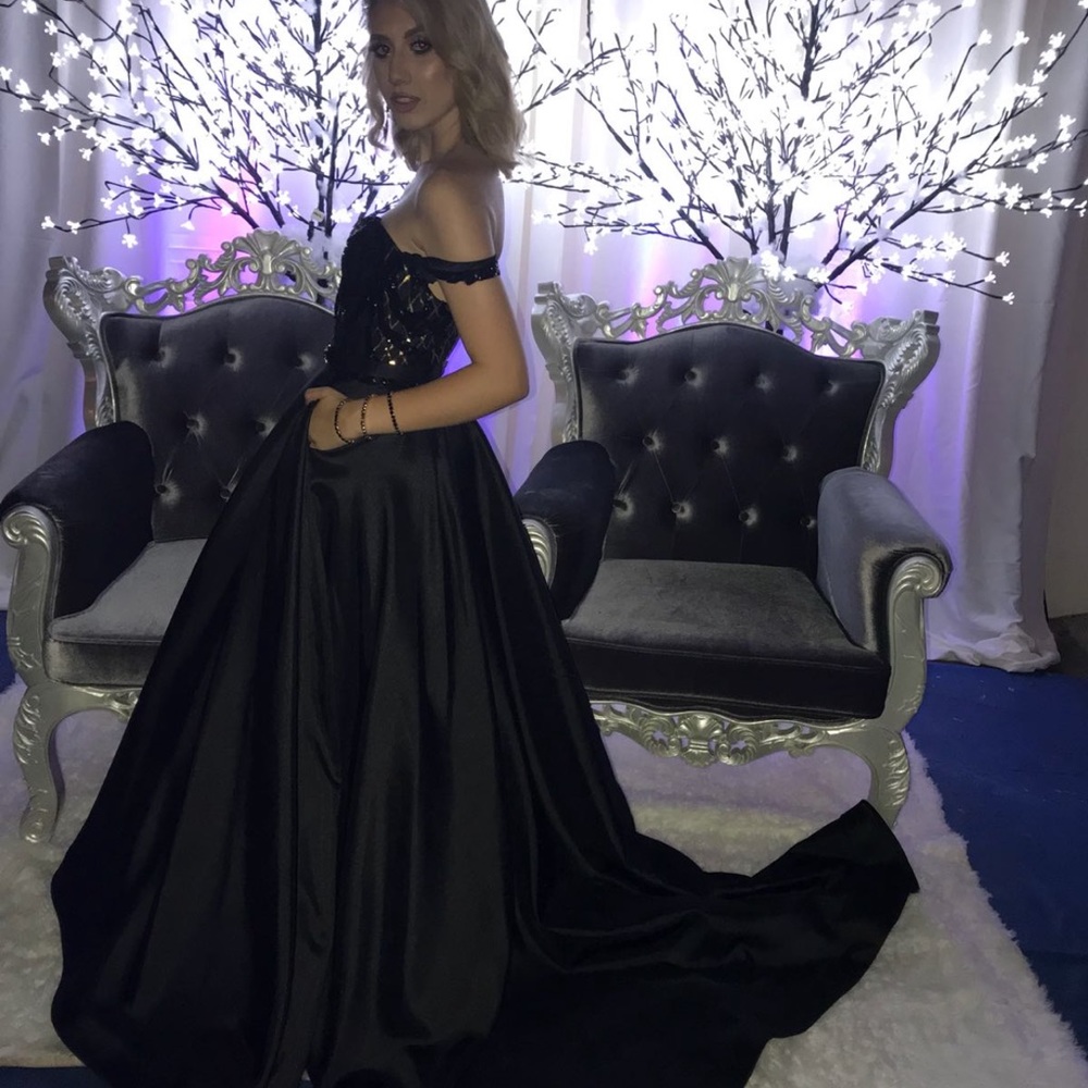 Designer prom dress. Just used once, I’m a small, and cup B